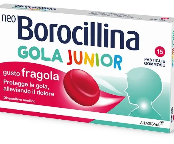 NEOBOROCILLINA GOLA JUNIOR 15 PASTIGLIE GUSTO FRAGOLA