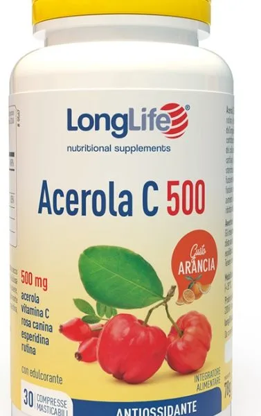 LONGLIFE ACEROLA C500 ARANCIA 30 COMPRESSE MASTICABILI