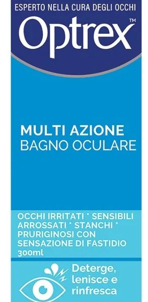 BAGNO OCULARE OPTREX MULTI AZIONE 300 ML + OCCHIERA FLESSIBILE