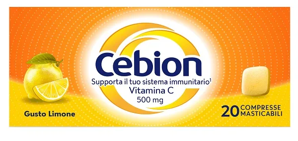 CEBION MASTICABILE LIMONE VITAMINA C 500 MG 20 COMPRESSE