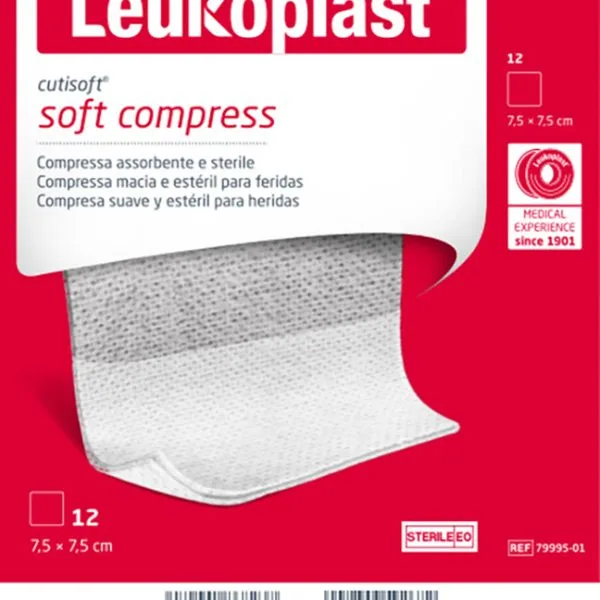 GARZA IDROFILA COMPRESSA CUTISOFT TESSUTO NON TESSUTO 7,5X7,5 CM 12 PEZZI
