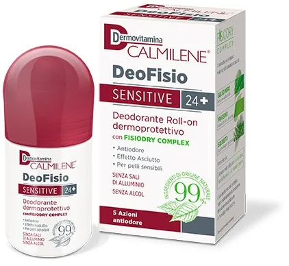 DERMOVITAMINA CALMILENE DEOFISIO SENSITIVE 24+ DEODORANTE ROLL-ON DERMOPROTETTIVO 75 ML