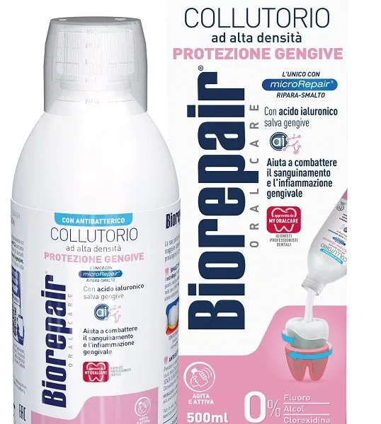 BIOREPAIR ORAL CARE COLLUTORIO ALTA INTENSITA' CON ANTIBATTERICO PROTEZIONE GENGIVE 500 ML