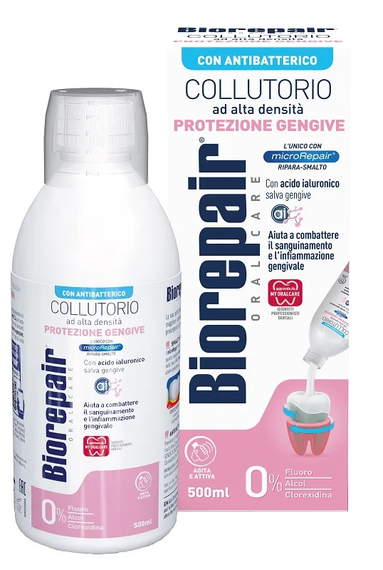 BIOREPAIR ORAL CARE COLLUTORIO ALTA INTENSITA' CON ANTIBATTERICO PROTEZIONE GENGIVE 500 ML
