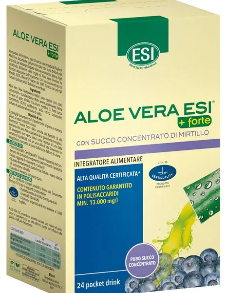 ESI ALOE VERA SUCCO + FORTE MIRTILLO 24 POCKET DRINK