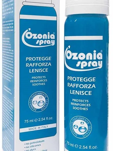 OZONIA SPRAY A BASE DI OLIO OZONIZZATO PER CUTE E MUCOSE ARROSSATE INFIAMMATE DISTROFICHE SENSIBILI 75 ML