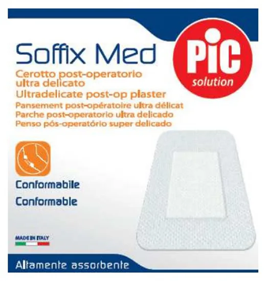 CEROTTO IN TNT ADESIVO 10X8 CM CON COMPRESSA ASSORBENTE 4,5X5,5 CM PIC SOFFIX MED 1 PEZZO