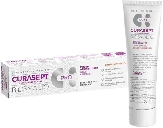 CURASEPT BIOSMALTO MOUSSE DENTI SENSIBILI 50 ML