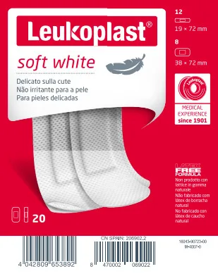 LEUKOPLAST SOFT WHITE 20 PEZZI ASSORTITI