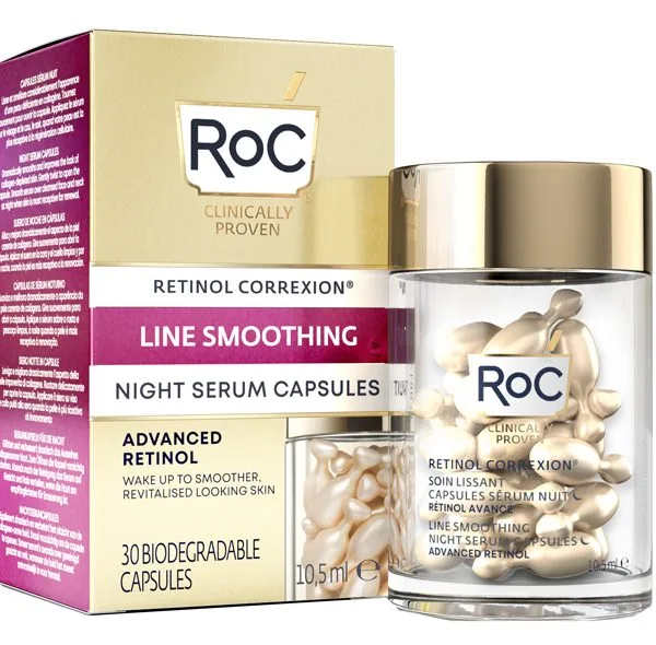 ROC RETINOL CORREXION LINE SMOOTHING SIERO VISO NOTTE 30 CAPSULE