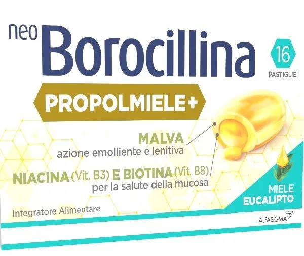 NEOBOROCILLINA PROPOLMIELE+ MIELE/EUCALIPTO 16 PASTIGLIE DA 3,4 G