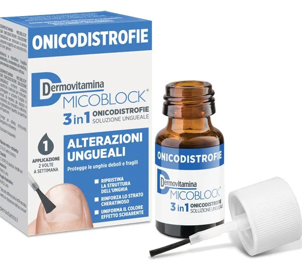DERMOVITAMINA MICOBLOCK 3 IN 1 ONICODISTROFIE ALTERAZIONI UNGUEALI 7 ML