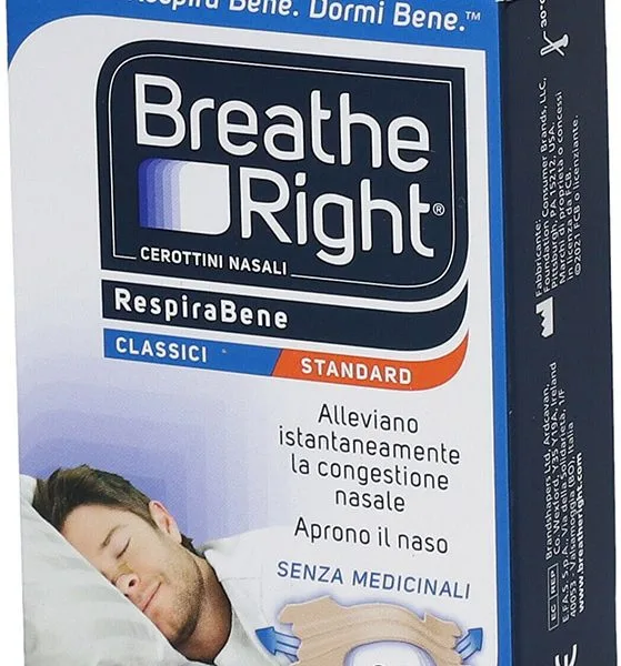 CEROTTI NASALI BREATHE RIGHT CLASSICI 30 PEZZI