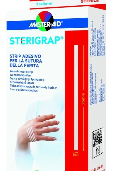 MASTER-AID STERIGRAP STRIP ADESIVO SUTURA FERITE 75X3 MM 10 PEZZI