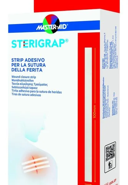 MASTER-AID STERIGRAP STRIP ADESIVO SUTURA FERITE 100X6 MM 10 PEZZI