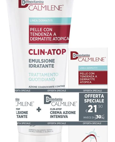 DERMOVITAMINA OFFERTA SPECIALE CALMILENE CLINATOP CREMA 50 ML + EMULSIONE 400 ML