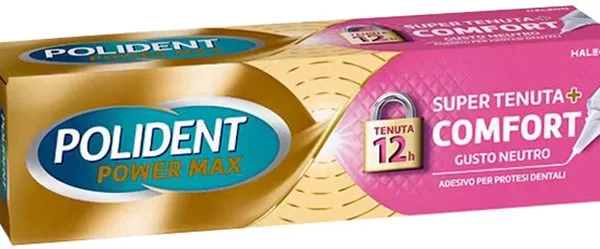 CREMA ADESIVA PROTESI DENTALI POLIDENT POWER MAX SUPER TENUTA+COMFORT 40 G