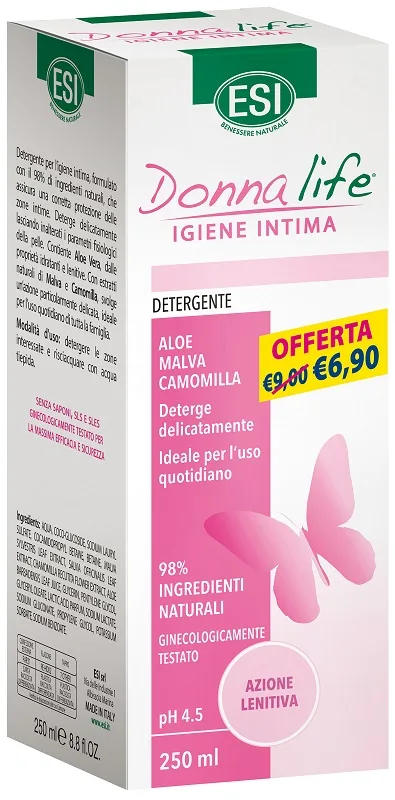 ESI DONNA LIFE IGIENE INTIMA DETERGENTE LENITIVO 250 ML