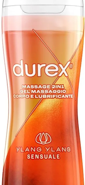 DUREX MASSAGE 2 IN 1 GEL MASSAGGIO CORPO E LUBRIFICANTE YLANG YLANG 200 ML