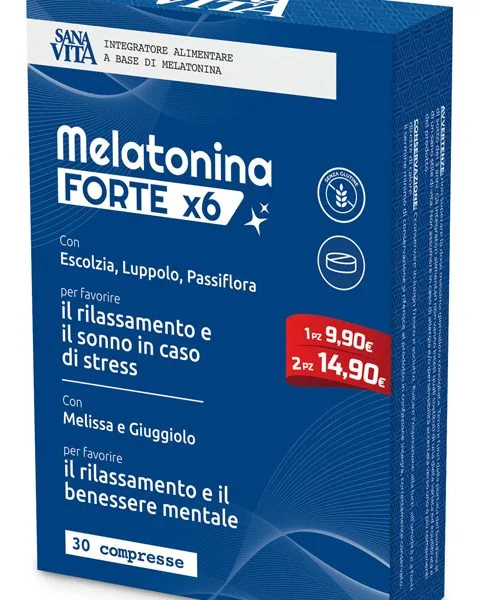 SANAVITA MELATONINA FORTE X6 30 COMPRESSE
