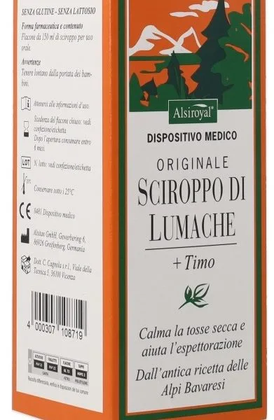 SCIROPPO LUMACHE ORIGINALE ALSITAN 150 ML