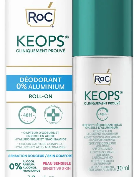 ROC KEOPS DEODORANT ROLL ON 0% ALUMINIUM 30 ML