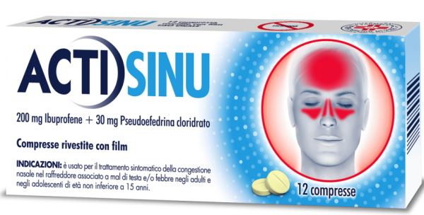 ACTISINU*12CPR 200MG+30MG