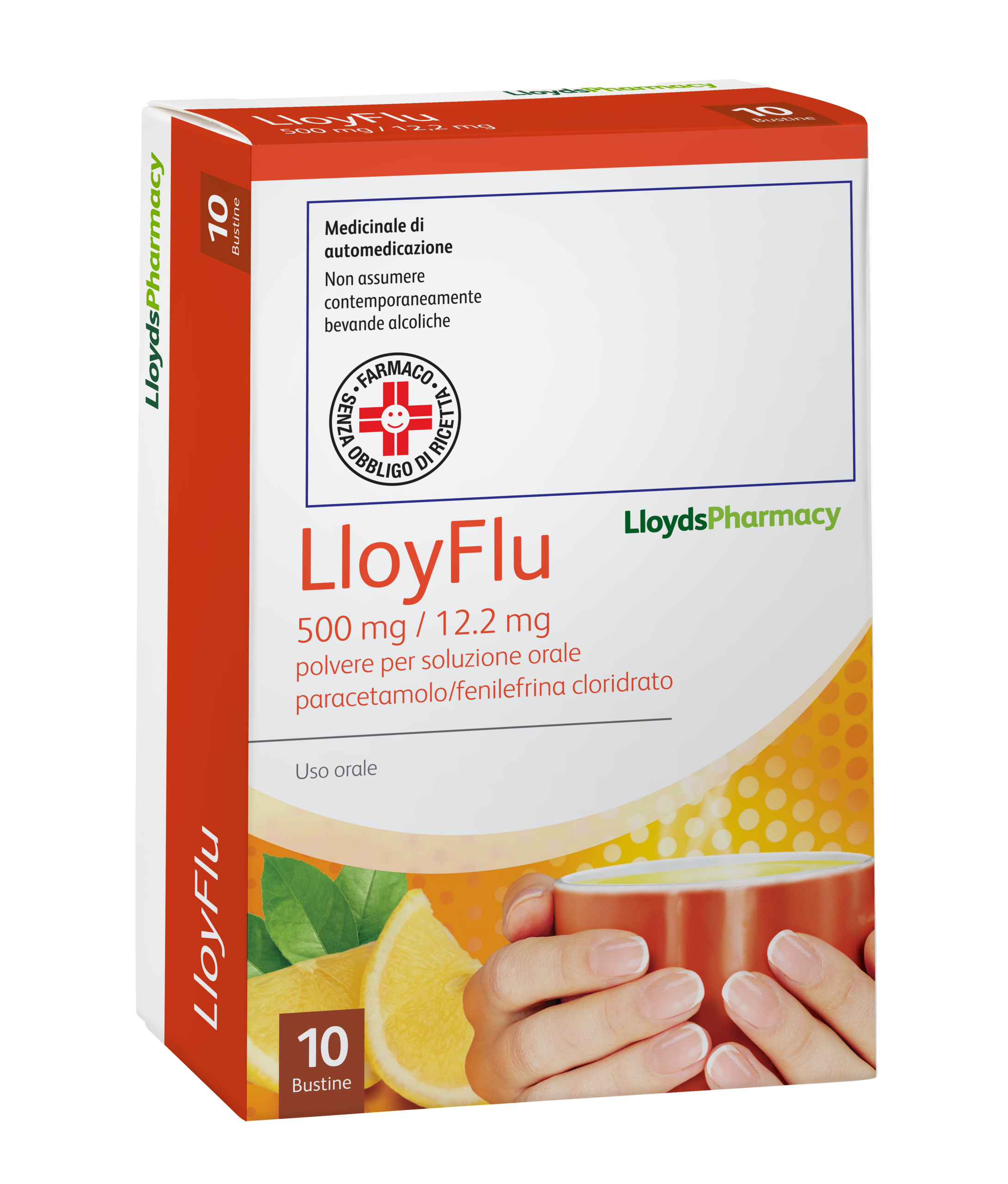 LLOYFLU*10BUST 500MG+12,2MG