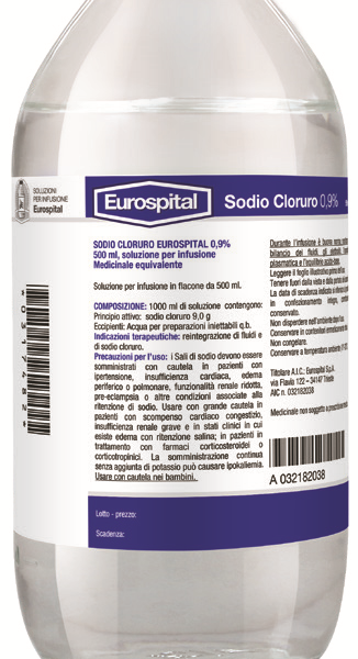 SODIO CLORURO EUROS*0,9% 500ML