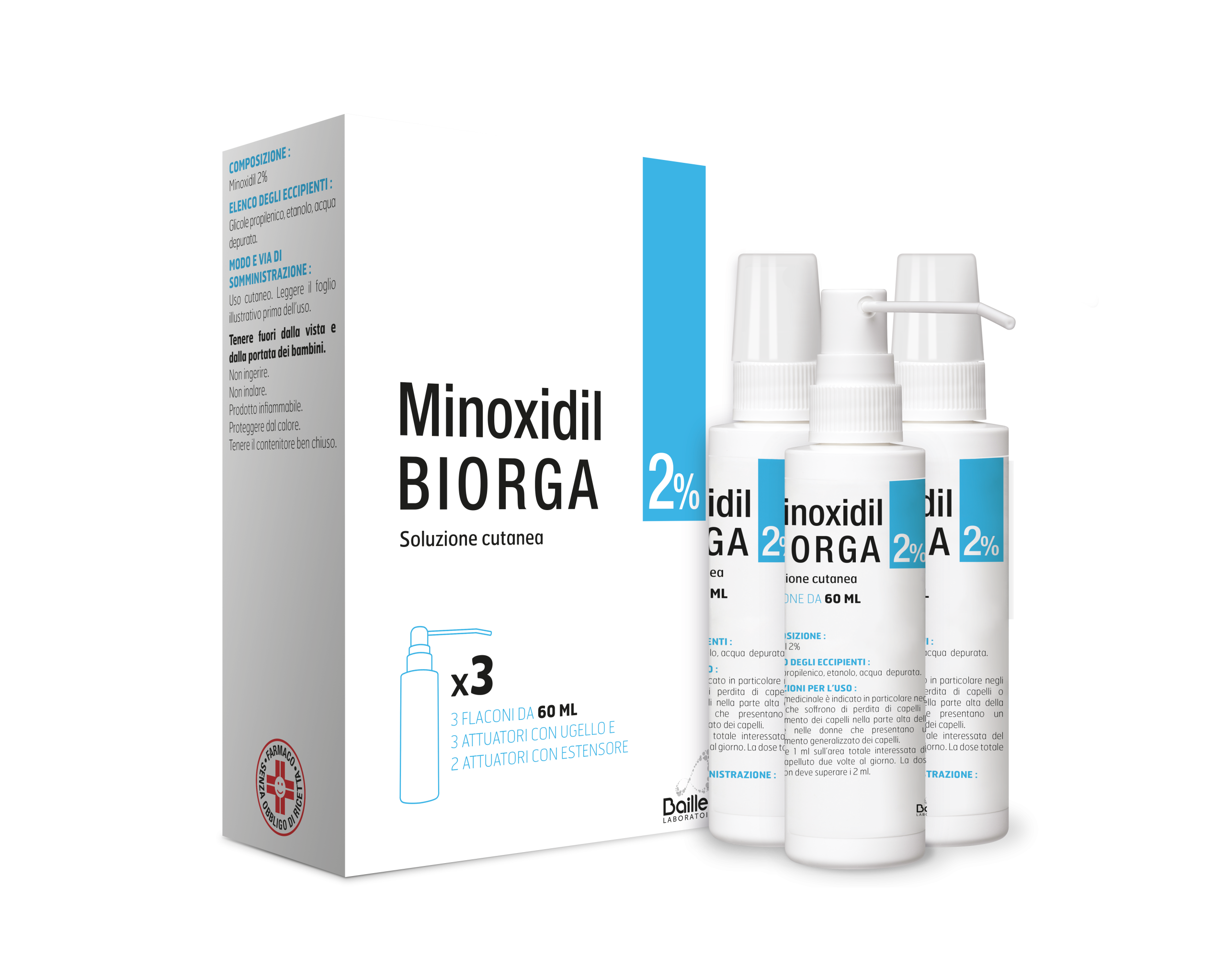 MINOXIDIL BIORGA*SOL CUT 3FL2%