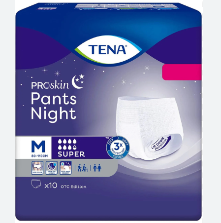 PANNOLONE A MUTANDINA TENA PANTS NIGHT SUPER M 10 PEZZI