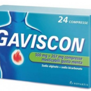 GAVISCON*24CPR MENTA 500+267MG