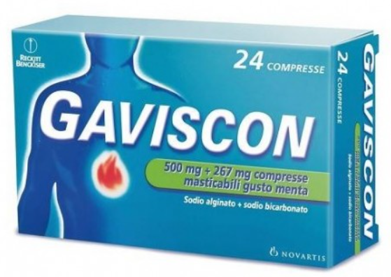 GAVISCON*24CPR MENTA 500+267MG