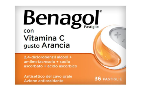 BENAGOL VIT C*36PAST ARANCIA
