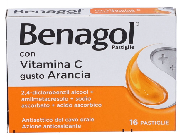 BENAGOL VIT C*16PAST ARANCIA