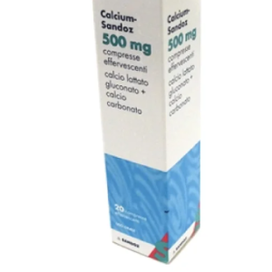 CALCIUM SANDOZ*20CPR EFF 500MG