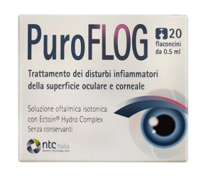 SOLUZIONE OFTALMICA ISOTONICA PUROFLOG CON ECTOIN HYDRO COMPLEX 20 FLACONCINI MONODOSE X 0,5 ML