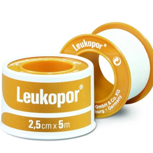 CEROTTO IN ROCCHETTO LEUKOPOR IPOALLERGENICO TESSUTO NON TESSUTO BIANCO 2,5X500 CM