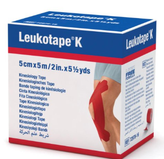 BENDA ADESIVA LEUKOTAPE K PER TAPING FISIOTERAPICO LARGHEZZA 7,5 CM LUNGHEZZA 5 M COLOR CARNE IN ROTOLO