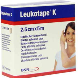 BENDA ADESIVA LEUKOTAPE K PER TAPING FISIOTERAPICO LARGHEZZA 2,5 CM LUNGHEZZA 5 M COLOR CARNE IN ROTOLO