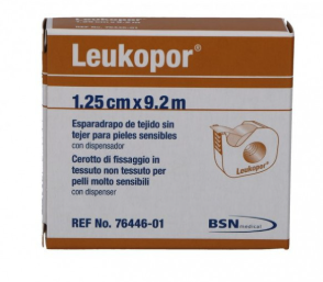 CEROTTO IN ROCCHETTO LEUKOPOR IPOALLERGENICO TESSUTO NON TESSUTO BIANCO 1,25X920 CM CON DISPENSER